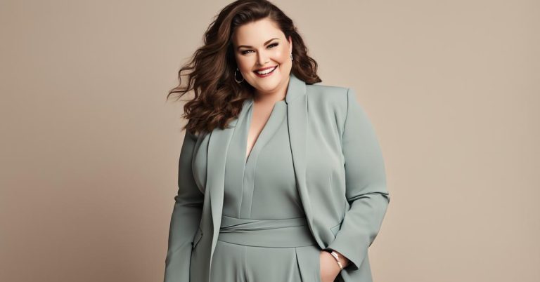 Eleganckie kostiumy damskie ze spodniami duże rozmiary - szyk plus size