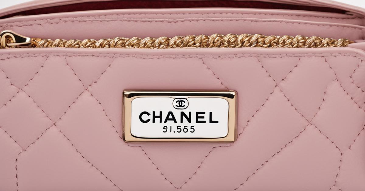 Wnętrze torebki Chanel 2.55 z widocznymi przegródkami i detalem marki.