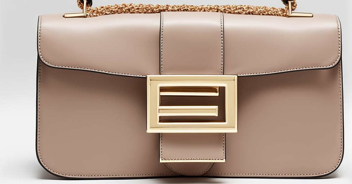 Zbliżenie kultowej torebki Fendi Baguette, podkreślające jej unikalny kształt i zapięcie 