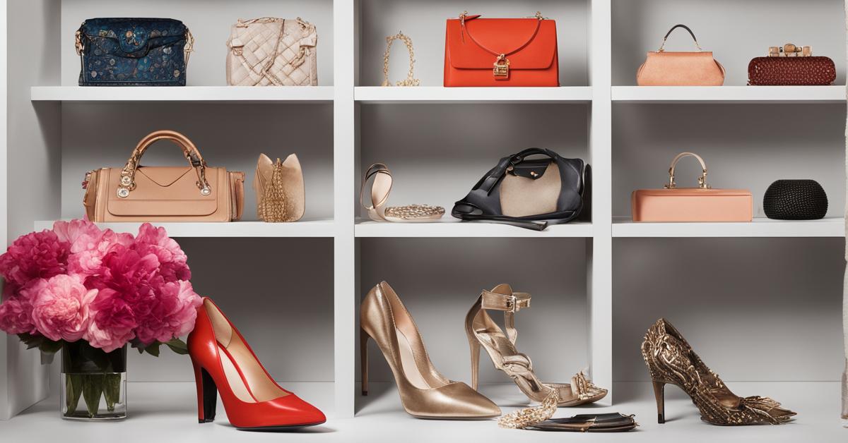 Stylowe dodatki, takie jak biżuteria, torebki i buty, uzupełniające różne style sukienek.